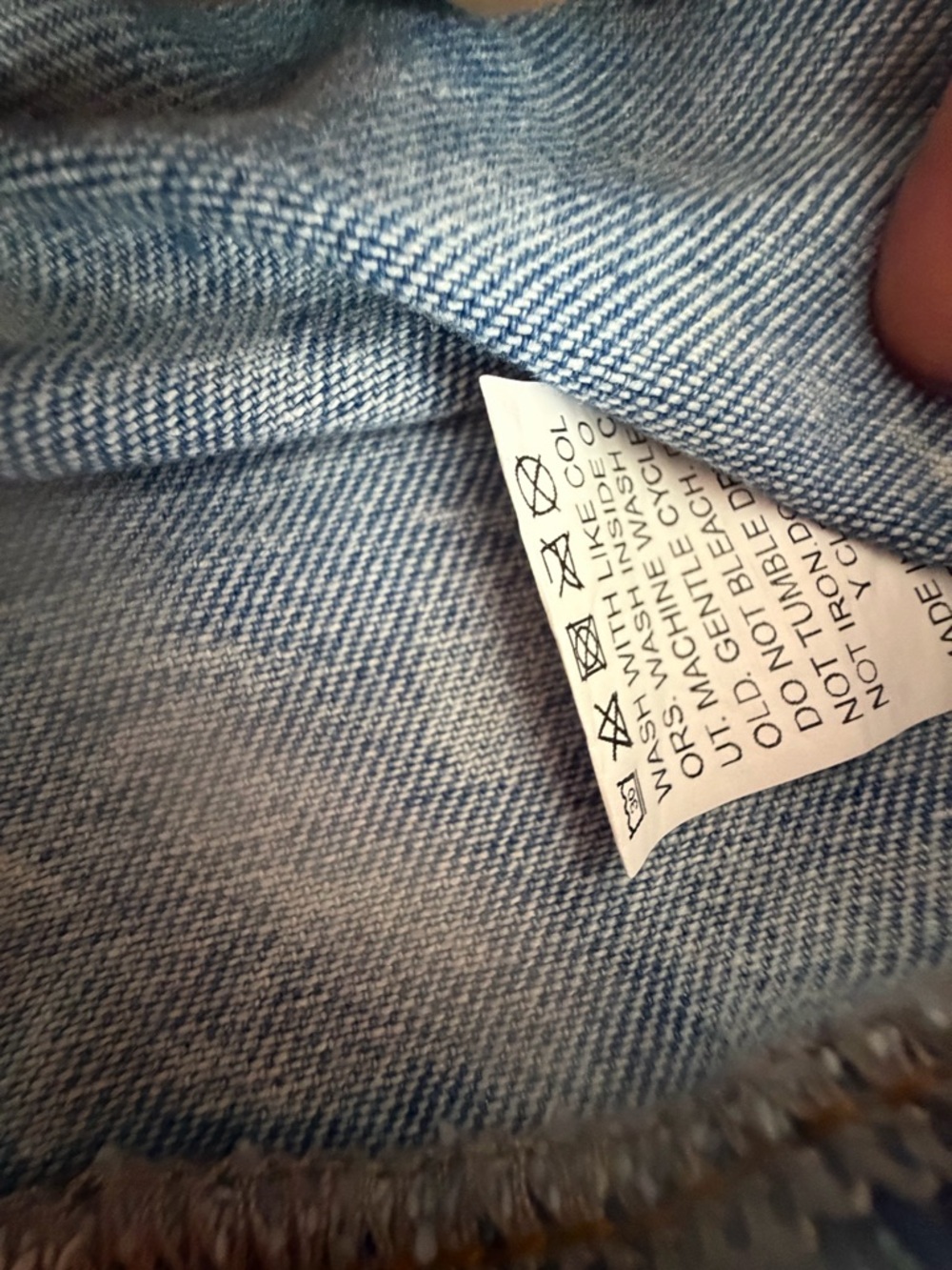 Denim Button-Front V-Neck Vest Top - Light Blue - Picture 7 of 10